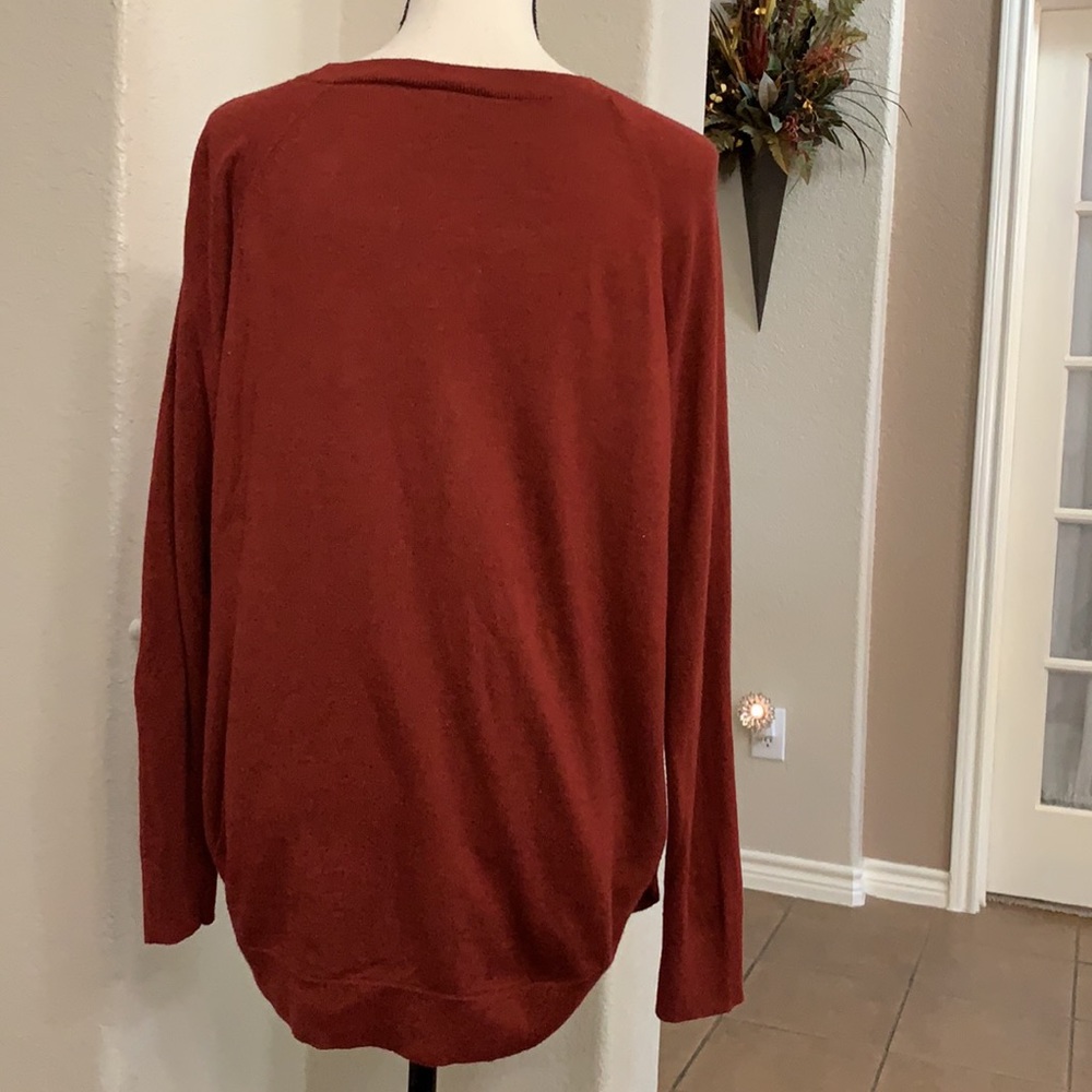 Loft solid red sweater - Picture 3 of 17